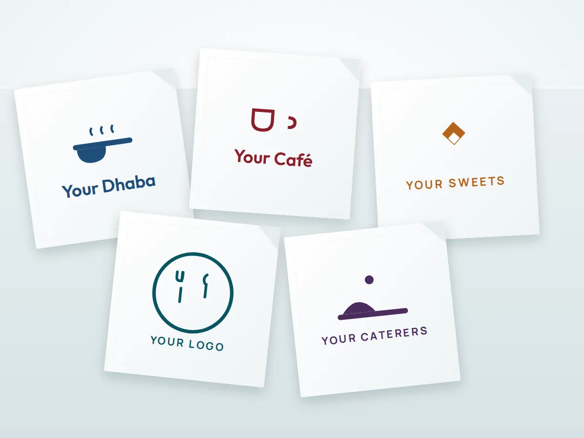 Paper napkins printed with a customer's logo