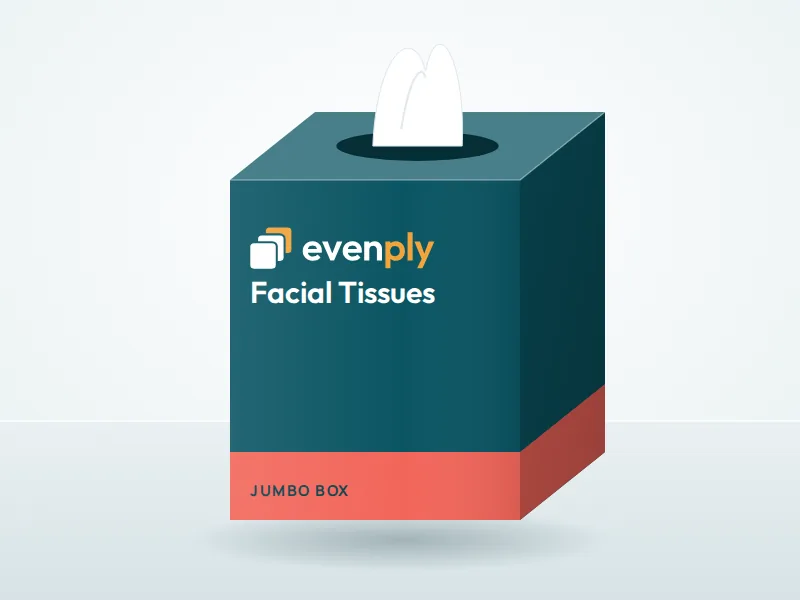 Evenply jumbo tissue box