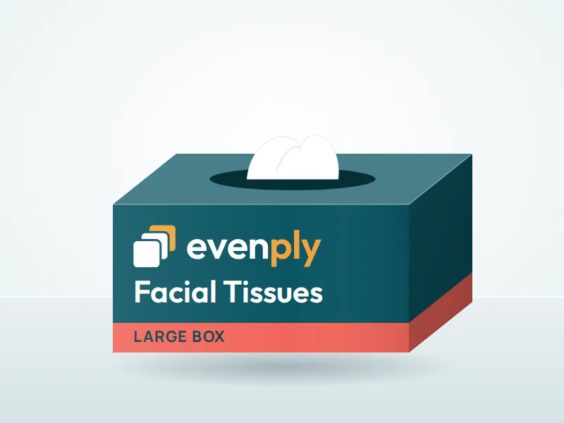 Evenply large tissue box