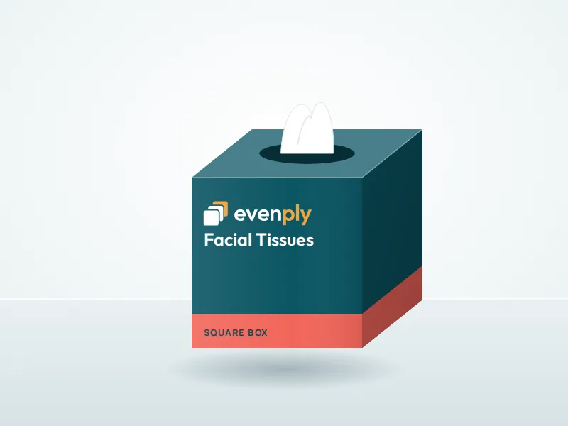 Evenply square (cube) tissue box